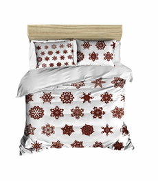 L'essentiel linge de maison 429 Juego de Funda Nórdica Doble, Microsatén Poliéster y Algodón con Impresión 3D, Marrón y Blanco, 200x220cm